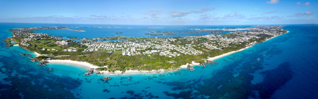 Drone aerial view of Bermuda HR