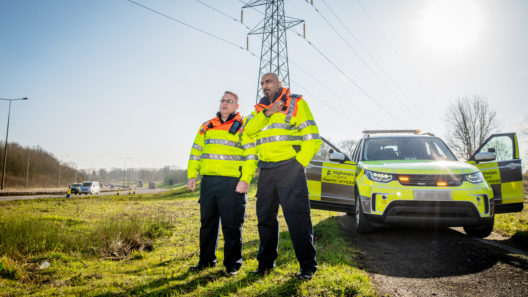 Highways England Officers with Motorway Background HR