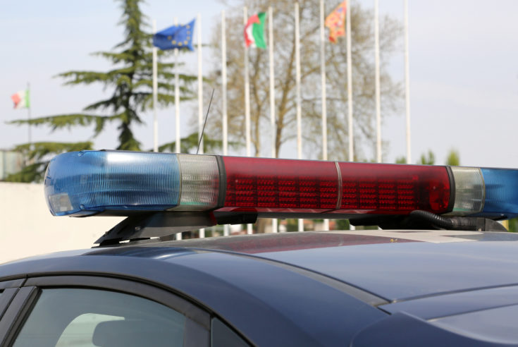 Italian Police Car with European Flags HR
